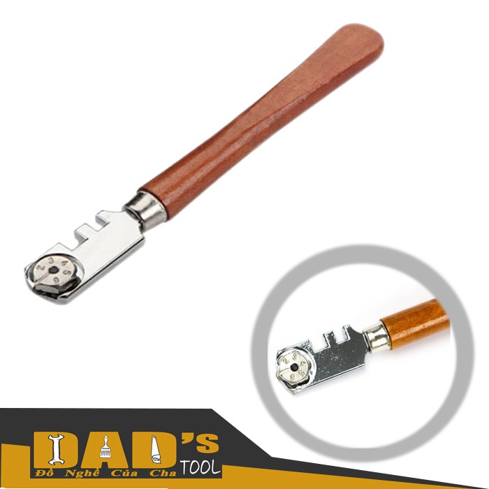 DAO CẮT KÍNH 130MM CÁN GỖ 6 LƯỠI - TOLSEN 41030