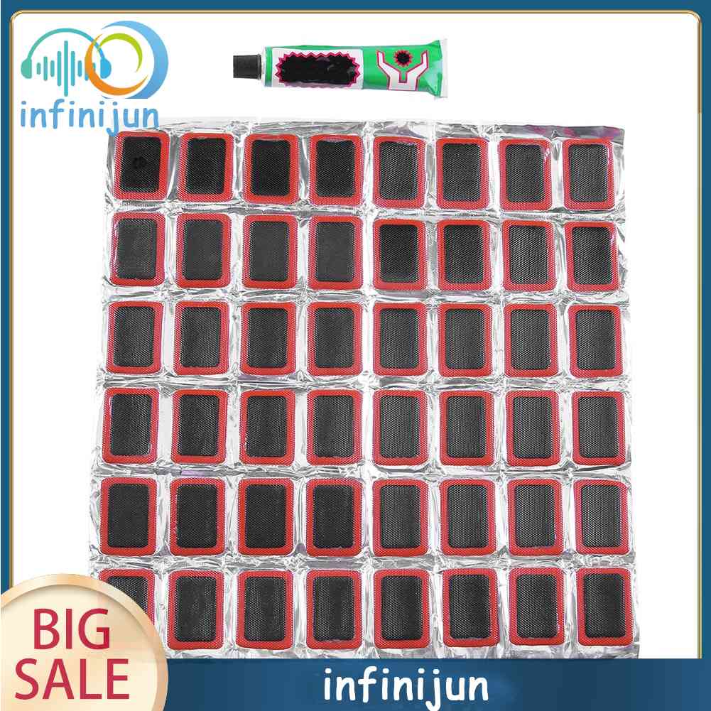 Bộ 48 Miếng Vá Lốp Xe Đạp + 1 Tuýp Keo Dán