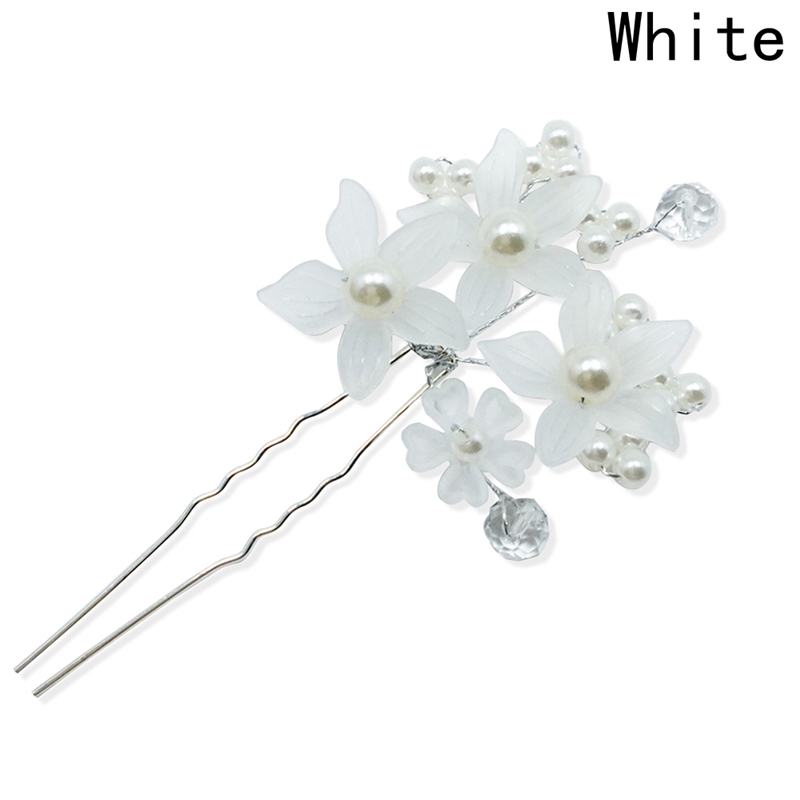 1 kẹp tóc cô dâu hình hoa đính ngọc trai sang trọng dành cho nữ