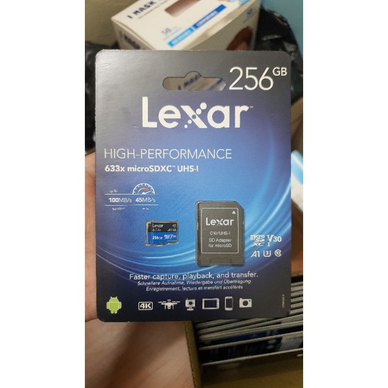 Thẻ nhớ MicroSDXC 256GB Lexar Class 10 U3 633x 95MB - Hàng phân phối chính hãng | WebRaoVat - webraovat.net.vn