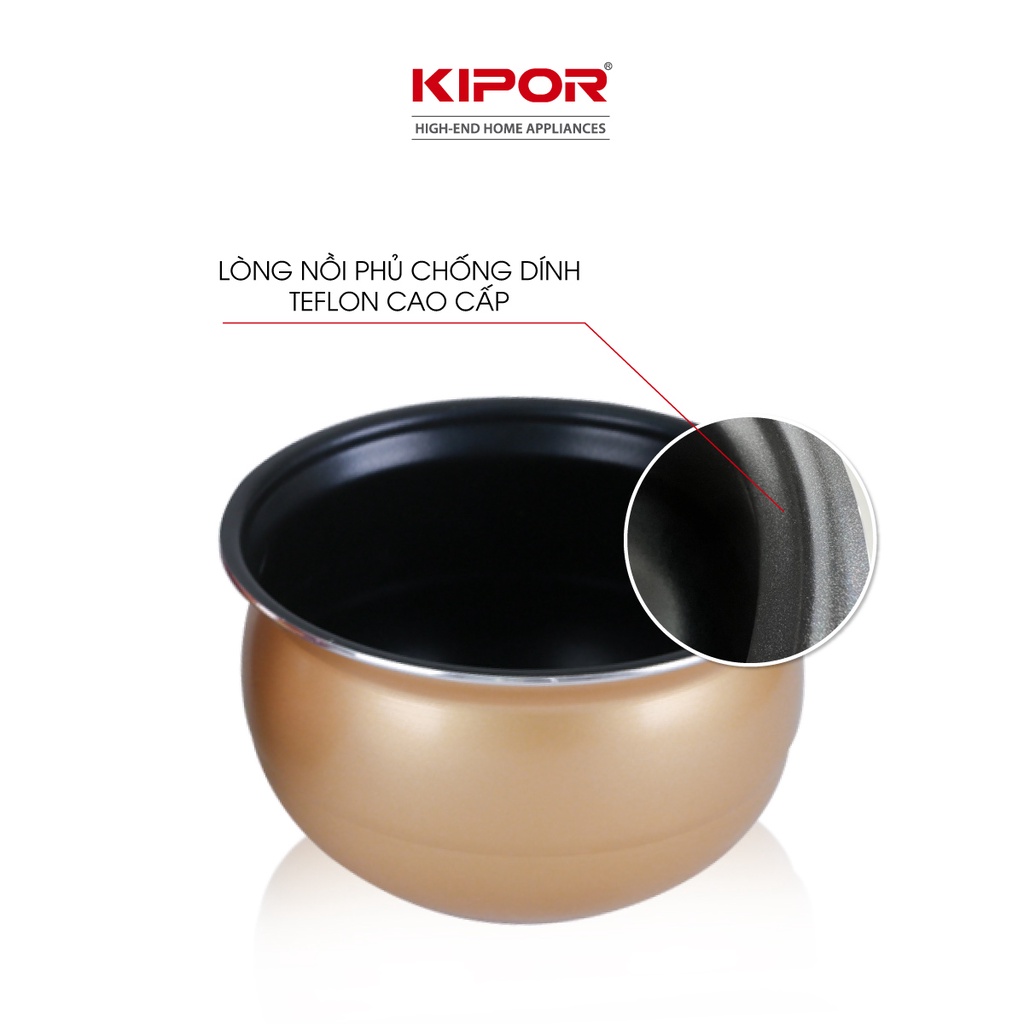Nồi áp suất điện KIPOR KP-AS351-6L-đa chức năng 7 trong 1-Lòng nồi 5 lớp chống dính TEFLON-Bảo hành tại nhà 12 tháng