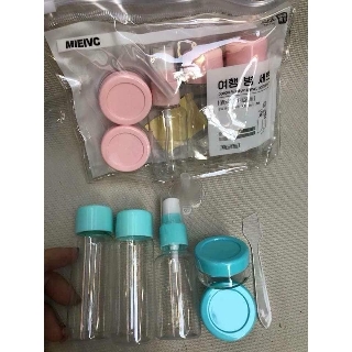Bộ chiết mỹ phẩm mini tiện lợi (3 bình 2 hộp 1 muỗng 1 phễu 4 tem)
