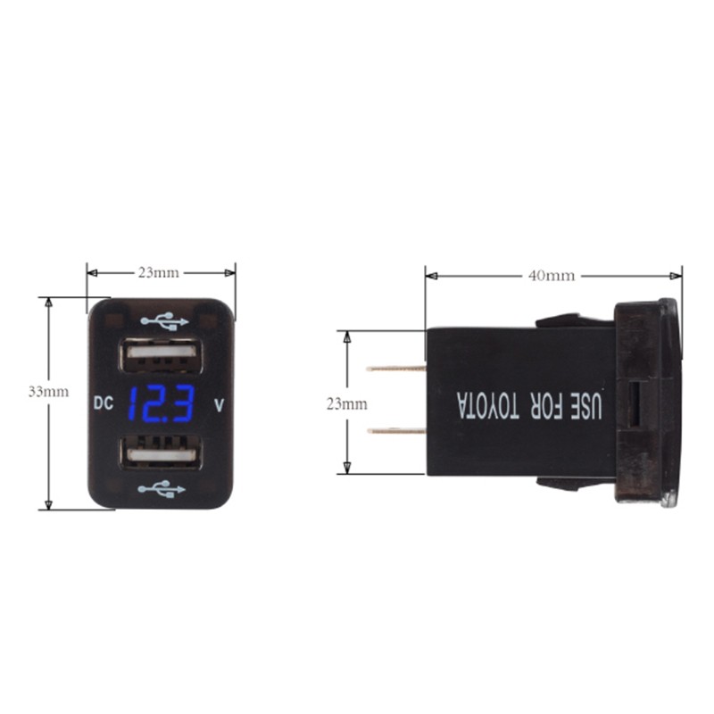 Tẩu Sạc 12v 4.2a Cho Xe Toyota