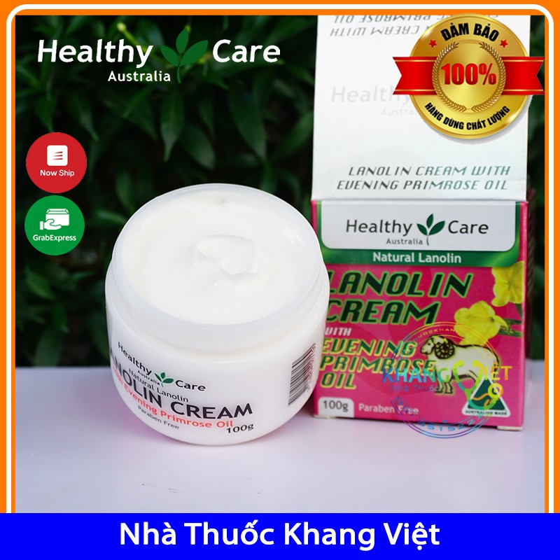 Kem Dưỡng Da Từ Nhau Thai Cừu Và Tinh Dầu Hoa Anh Thảo - HEALTHY CARE LANOLIN 100GR (CHUẨN ÚC)[Date 2023]