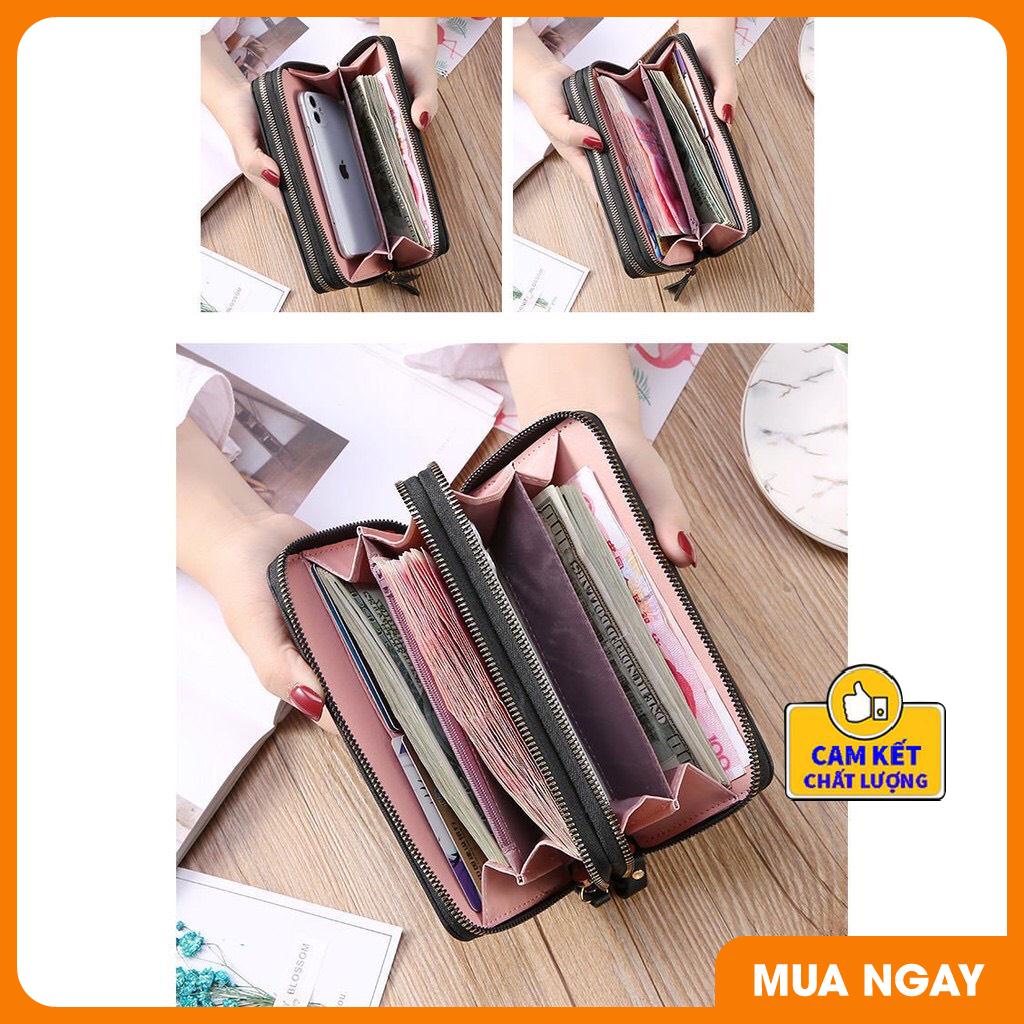Ví dài cầm tay 2 ngăn khoá cao cấp nhiều ngăn đựng tiền đựng thẻ dành cho nữ ST0091