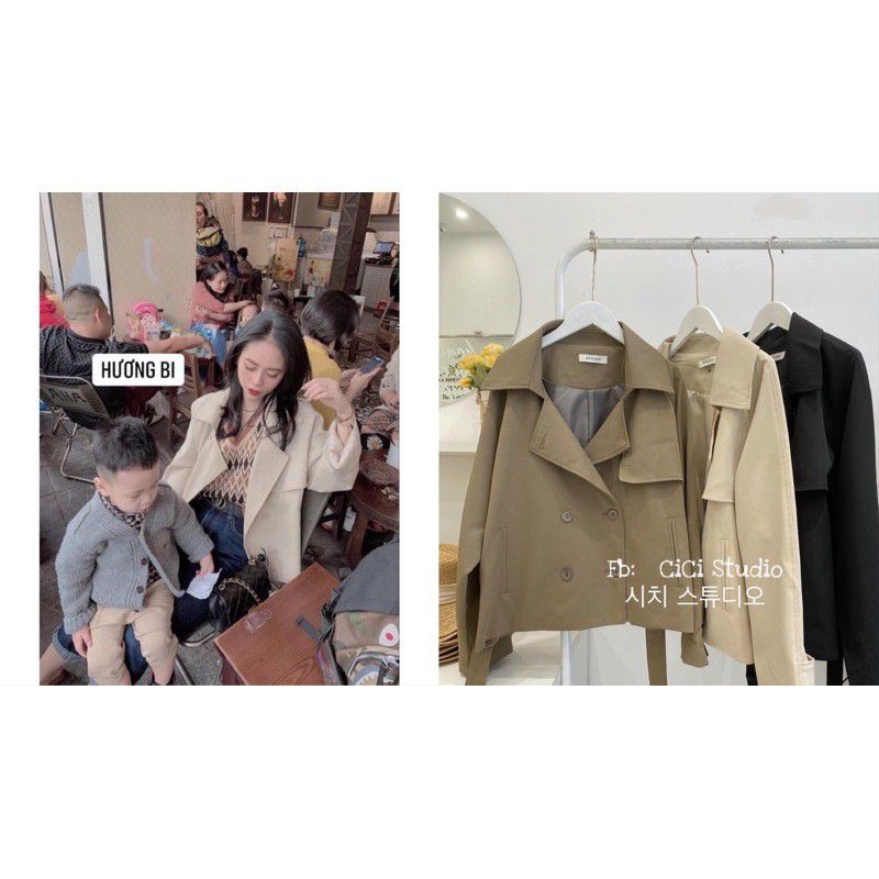 Áo khoác măng tô dáng ngắn