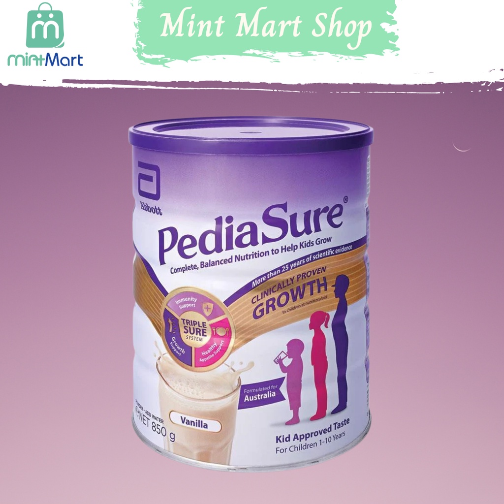 [Chính hãng] Sữa Pediasure Úc 850g vị vani, vị dâu date 31/05/2022