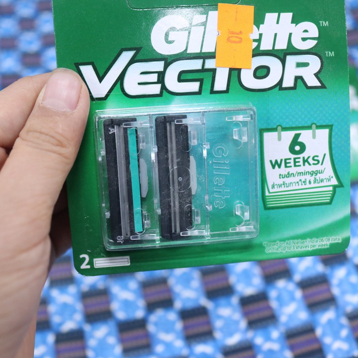 Lưỡi dao cạo râu Gillette Vector 1 vỉ 2 lưỡi chính hãng