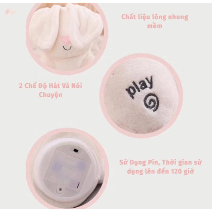 Thỏ bông phát nhạc ú oà cao cấp  Bunny Peek-A-Boo