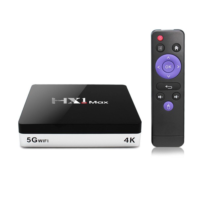 Hộp Android TV Hx1 Max 5G Tv Box 4K 2+16G/ Hỗ trợ WiFi và Ethernet, phát lại 4K, YouTube, Play Sotre, ME store