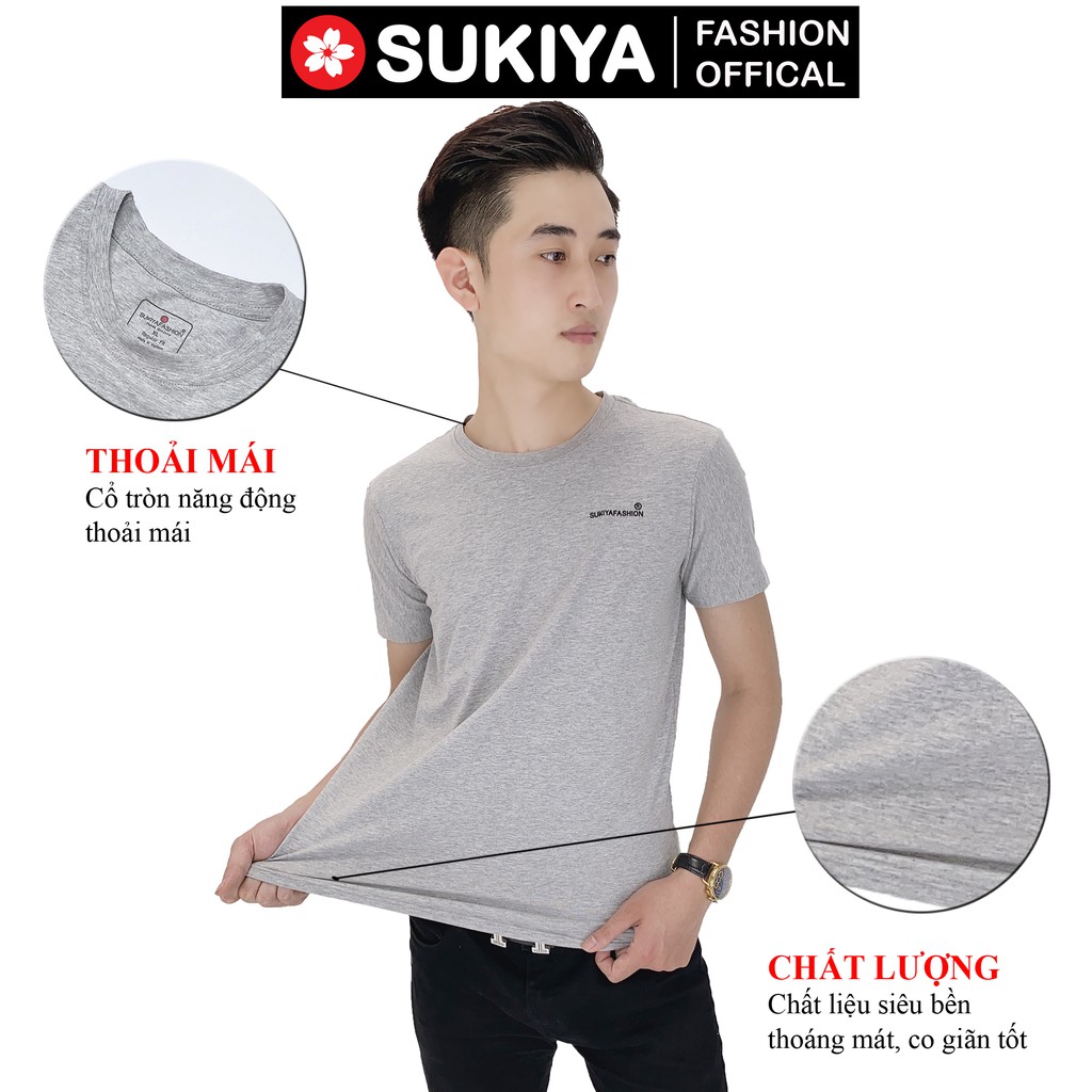 Áo thun nam cổ tròn SUKIYA Japan Quality AT03