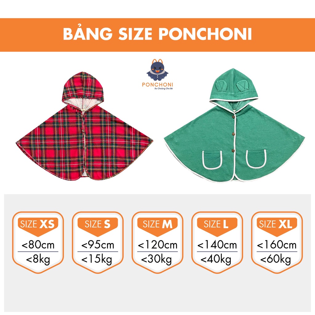 [Ảnh thật] - Chính hãng - Áo choàng cotton chống nắng 100% cotton Ponchoni ( Hồng cún con )