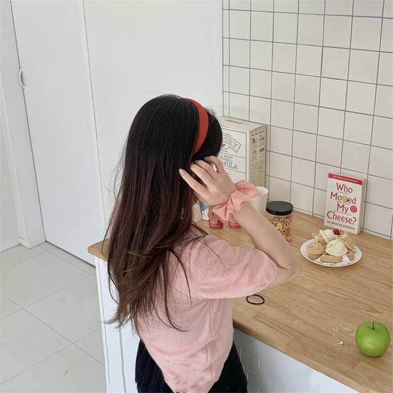 Băng đô cài tóc bản rộng nhiều màu sắc kẹo ngọt tùy chọn phong cách Hàn Quốc thời trang dành cho nữ F077