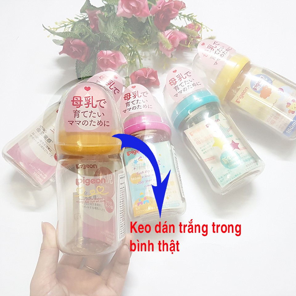 Bình Sữa Pigeon Nội Địa Nhật Cổ Rộng (Loại 160ml / 240ml)