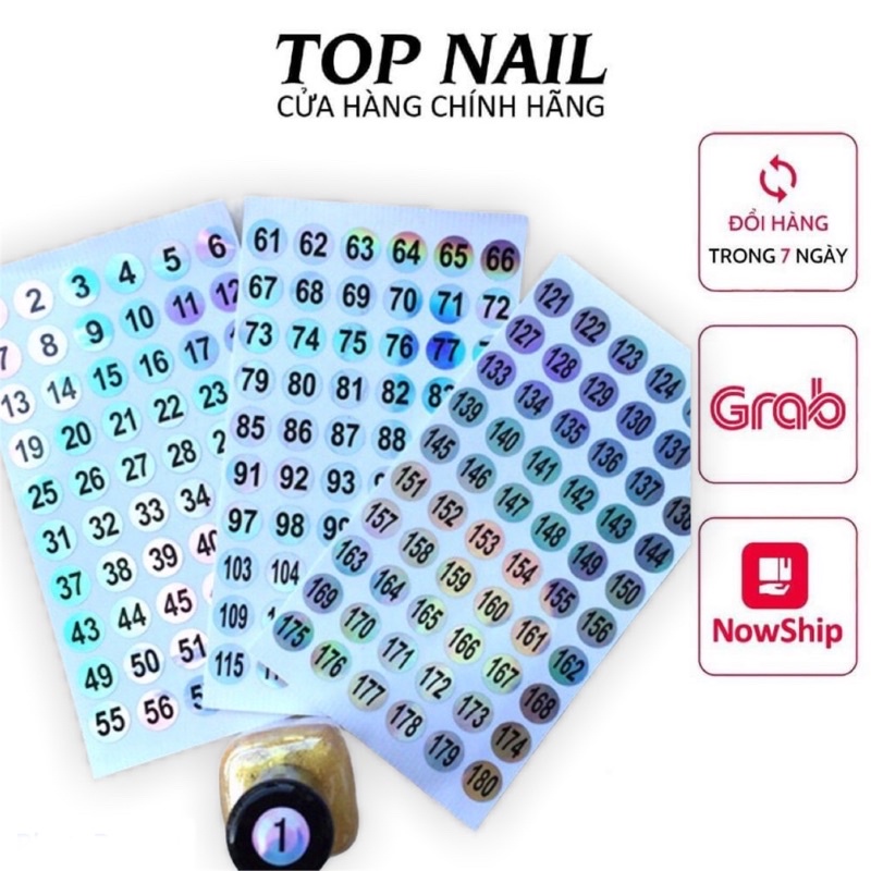 Tem Số Dán Nắp Chai Sơn, Phân Loại Thứ Tự, Màu Sắc