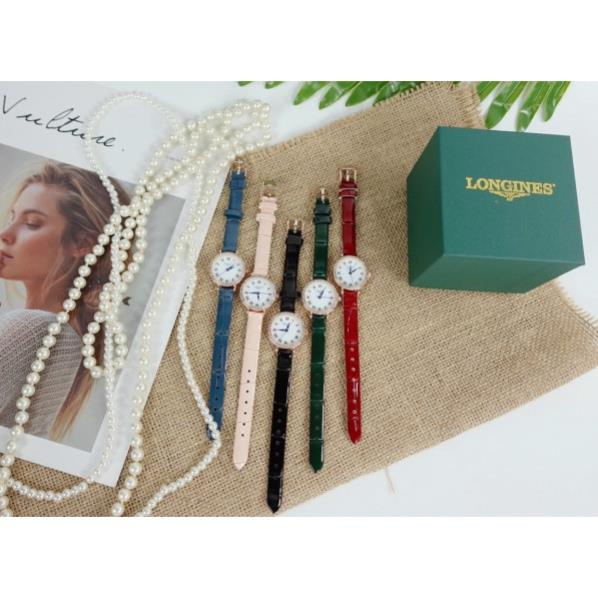 Đồng hồ nữ Longiness chính hãng, đồng hồ nữ dây da mặt đính đá thời trang mã A22 | BigBuy360 - bigbuy360.vn