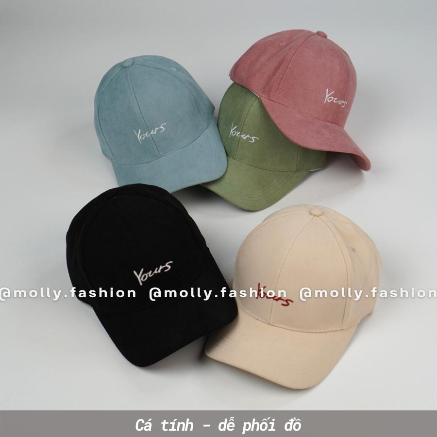 Mũ lưỡi trai Unisex  Nón kết Ulzzang thêu YOURS dành cho nam nữ Molly Fashion – NK08