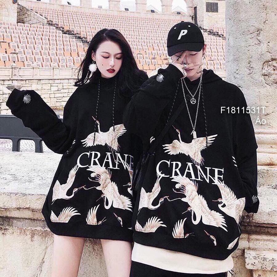 ÁO HOODIE NỈ NGOẠI HD850 (Crane - Con Hạc - Kèm Ảnh Thật) | BigBuy360 - bigbuy360.vn