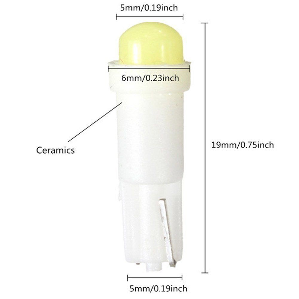 Bộ 20 bóng đèn T5 COB ánh sáng trắng dành chuyên dụng cho xe hơi