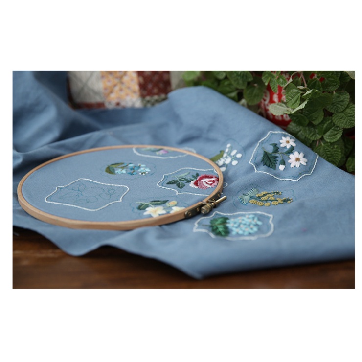 Combo Kit thêu tay trang trí DIY Bộ kit thêu Cherish túi tote Handmade  ZEN HANDMADE