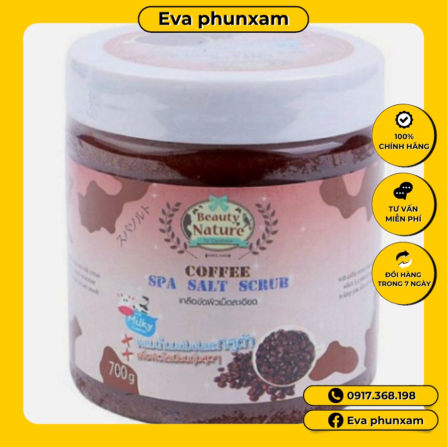 Muối tắm tinh chất cafe trắng mịn loại bỏ vết rạn da