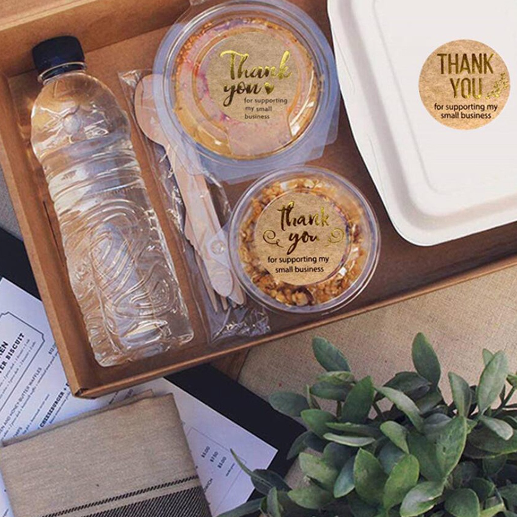 Sticker Roll Kraft Paper Seal Sticker DIY Packaging Label Tape Hand Craft Decoration Supplies burang