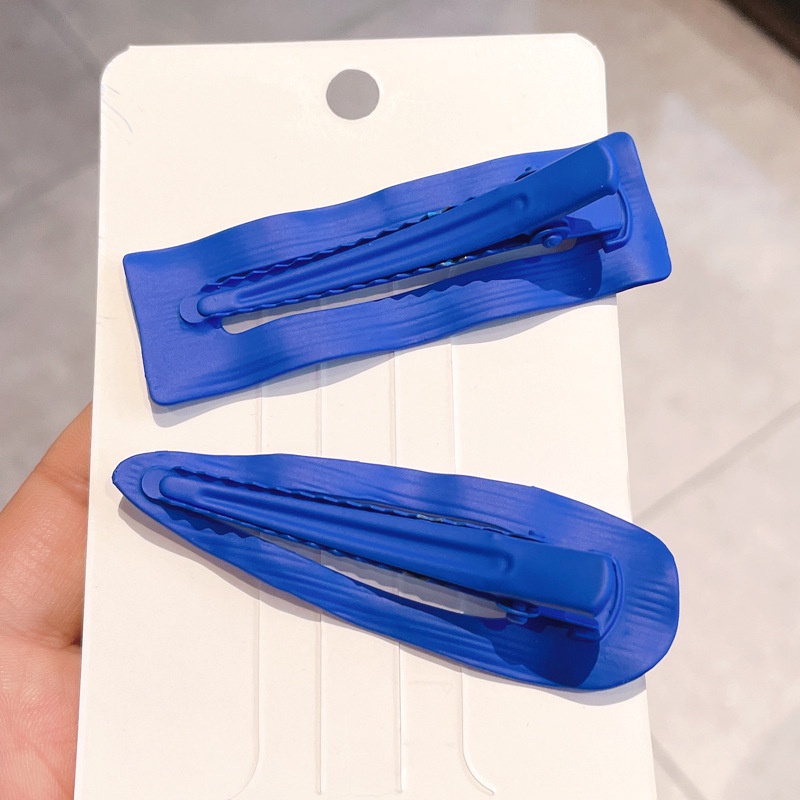 Klein Kẹp tóc không để lại dấu vết màu xanh dương đỏ mới cho nữ