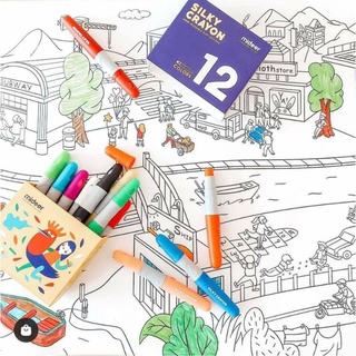 Mideer Silky Crayon- Sáp màu cao cấp cho bé ( 12 màu)