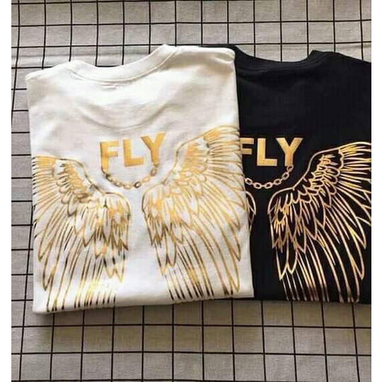 [SIêu phẩm 2022] Áo Thun Đôi Cánh FLY Ánh Gương Vàng - Zadola fashion