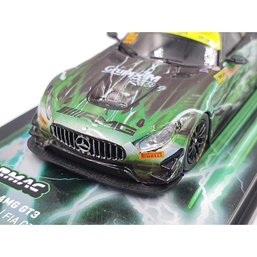 Xe Mô Hình Mercedes-AMG GT3 Macau GT Cup  / Fia GT Cup 2019 Winner - Raffaele Marciello 1:64 Tarmac Works ( Xanh Lá )