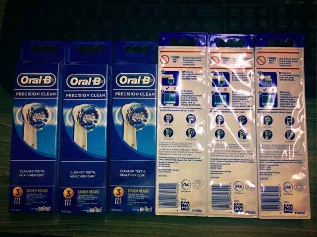 Set 3 Đầu Bàn Chải Điện Oral-B Precision Clean