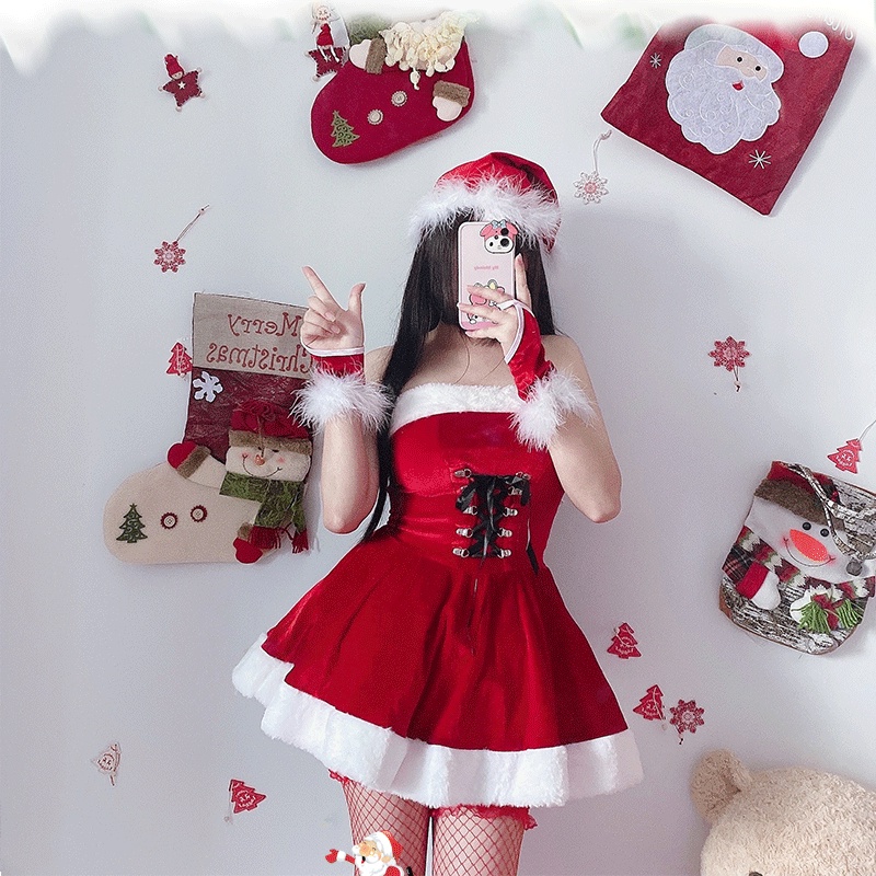 Đầm hóa trang Giáng sinh quyến rũ cho nữ