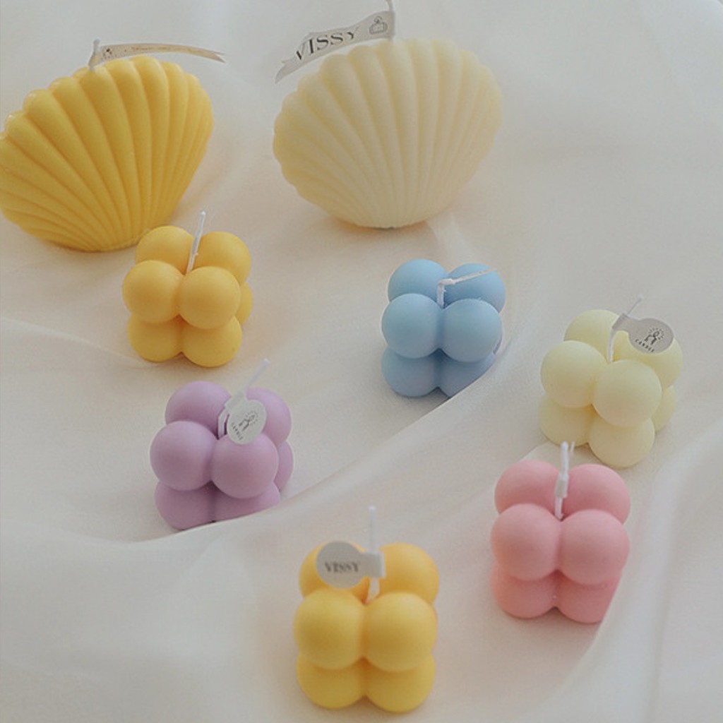 Nến thơm hình khối rubik, nến trang trí rubic đậu nành tự nhiên decor góc chụp ảnh - Doris.decor