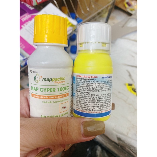 Combo Diệt Côn Trùng Hiệu Quả Map Cyper 100ml + Fendona 50ml
