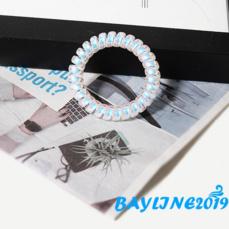 Dây buộc tóc hình dây điện thoại bàn bằng nhựa cho nữ