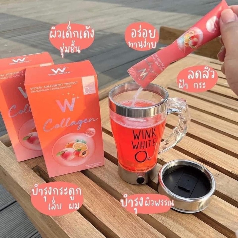 Bột uống trái cây W collagen thái lan