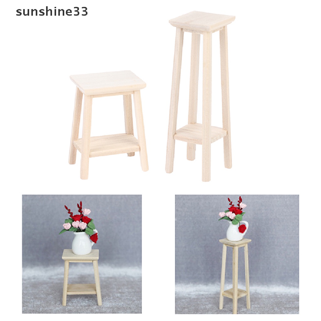 SU 1:12 Dollhouse Miniature Bonsai Stool Chair Model Furniture Accessories n