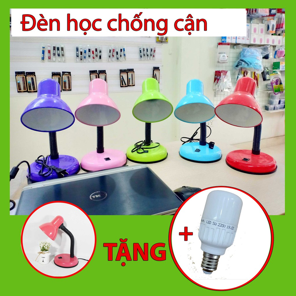 [TẶNG KÈM BÓNG] Đèn học để bàn học sinh CHỐNG CẬN nhỏ gọn tiện lợi