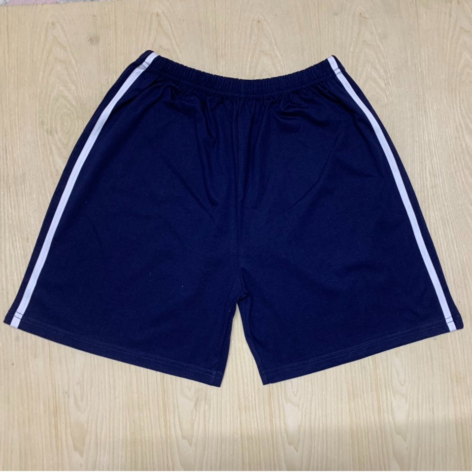 Quần Đùi Nam Thun Cotton Mặc Nhà - Quần Đùi Mặc Ngủ Nam Kẻ Sọc Đôi 2 Bên Chất Cotton Mềm Mại, Thoáng Mát