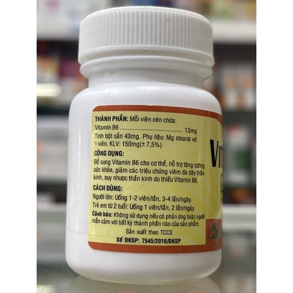 Vitamin B6 - 100 viên