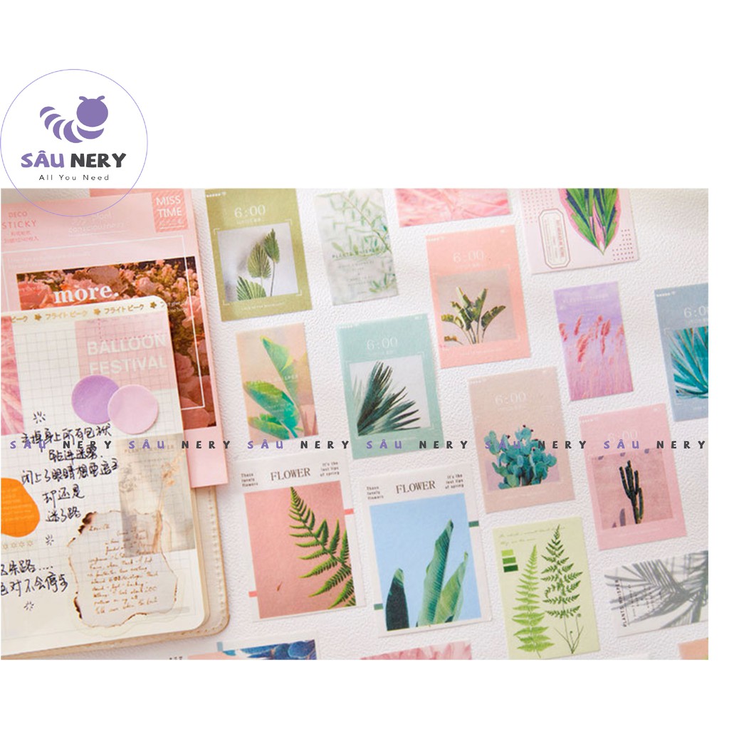 [SALE XẢ HÀNG] Sâu Nery - SN52 - Set 40 miếng dán Sticker decor trang trí MISS TIME | BigBuy360 - bigbuy360.vn