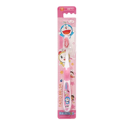 Bàn chải cho bé 6 - 12 tuổi Taiyo Doraemon Pink lông mềm (giao màu ngẫu nhiên)