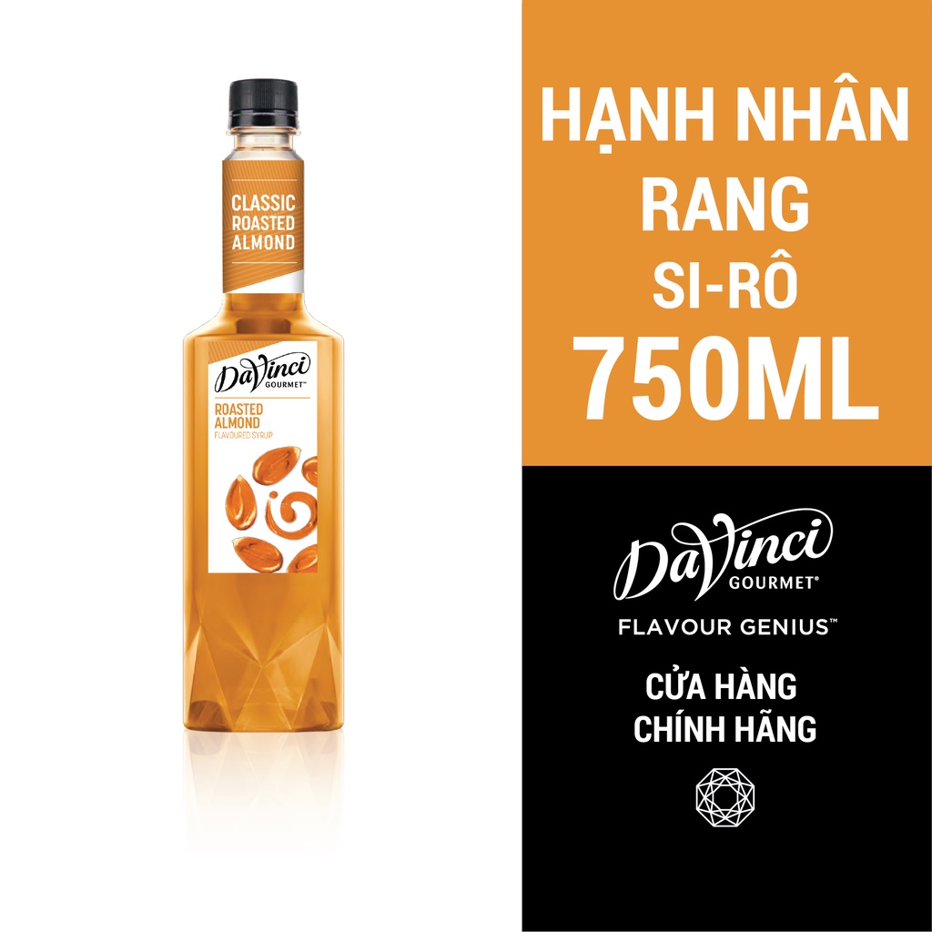 Syrup Davinci Hạnh Nhân Rang (Roasted Almond) 750 ml