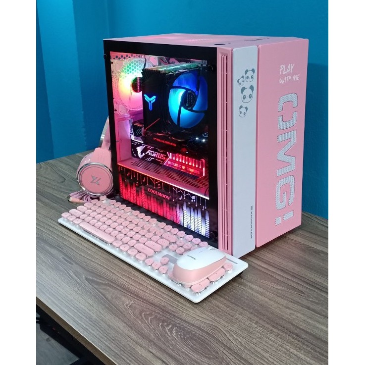 [CẮT LỖ] Bộ PC XIGMATEK màu hồng, cấu hình khủng GAMING - LIVESTEAM I9- 9900F/B360M/16GB/240G