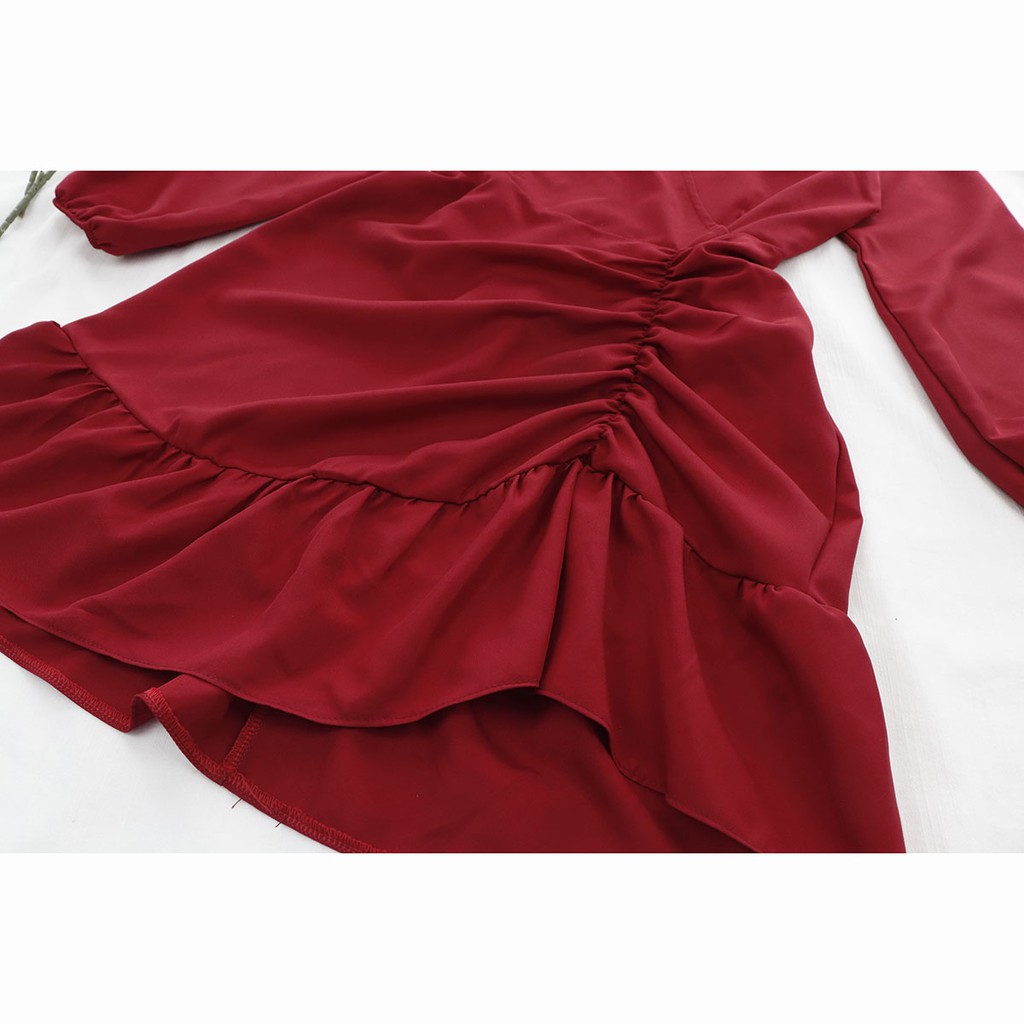 [Mã SKAMSALEP6 giảm 10% tối đa 100K đơn 150K] Đầm nhún đuôi cá dài tay RD065 | BigBuy360 - bigbuy360.vn