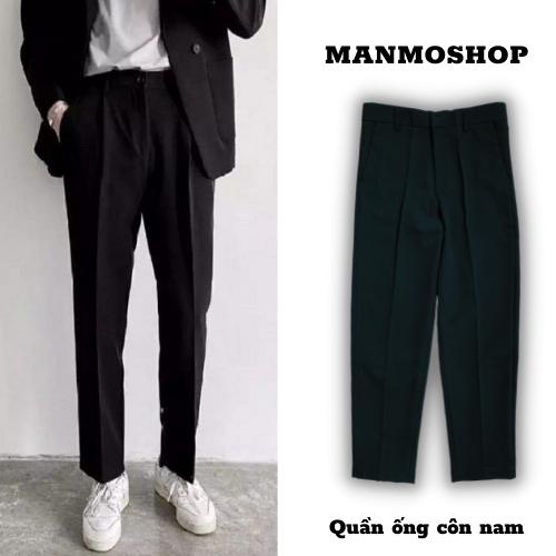 Quần baggy nam ống rộng hàn quốc ManMoShop, quần âu nam dáng suông chất liệu tăm hàn cao cấp M01