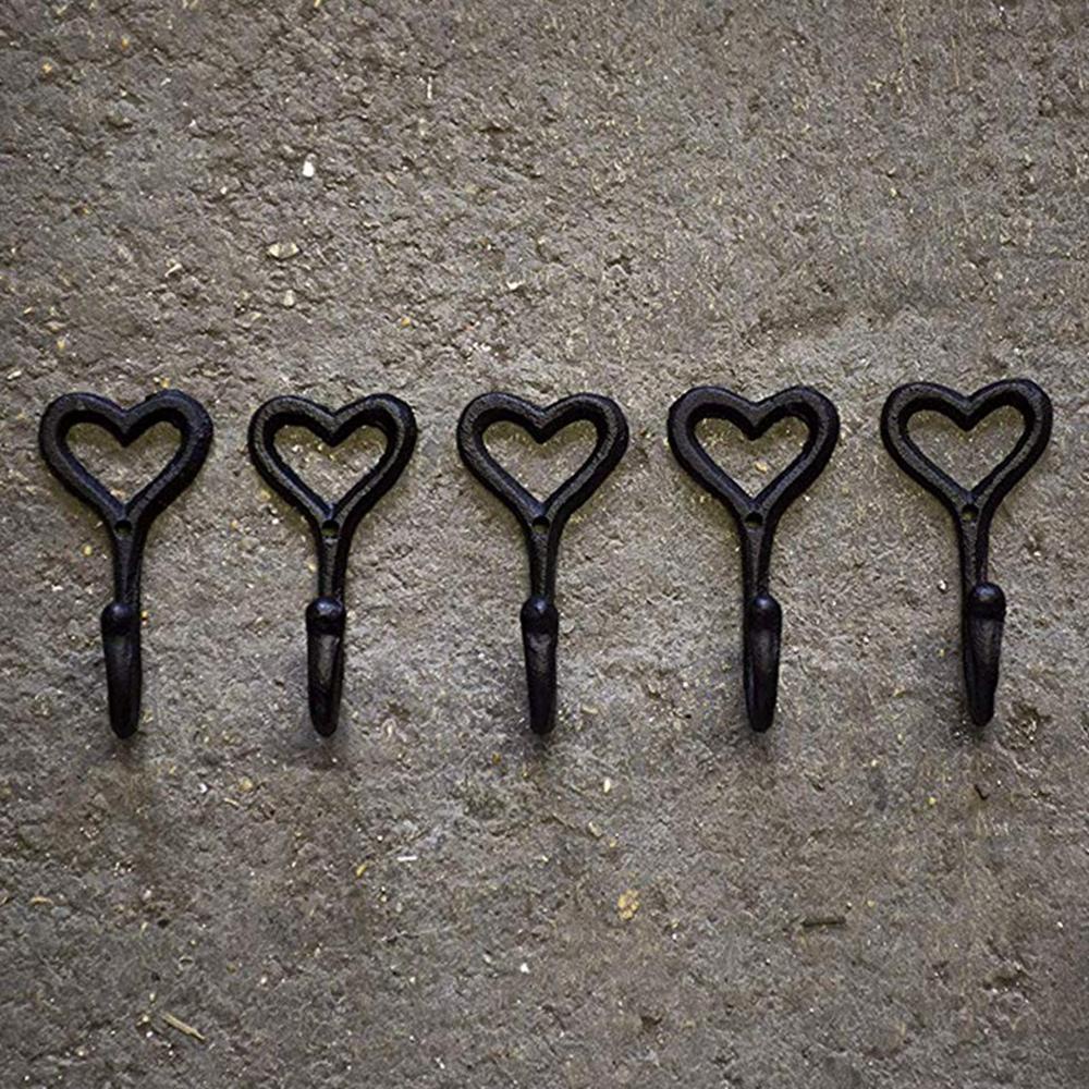 Set 3 / 5 Móc Treo Đồ Gắn Tường Bằng Sắt Kiểu Cổ Điển Tiện Dụng