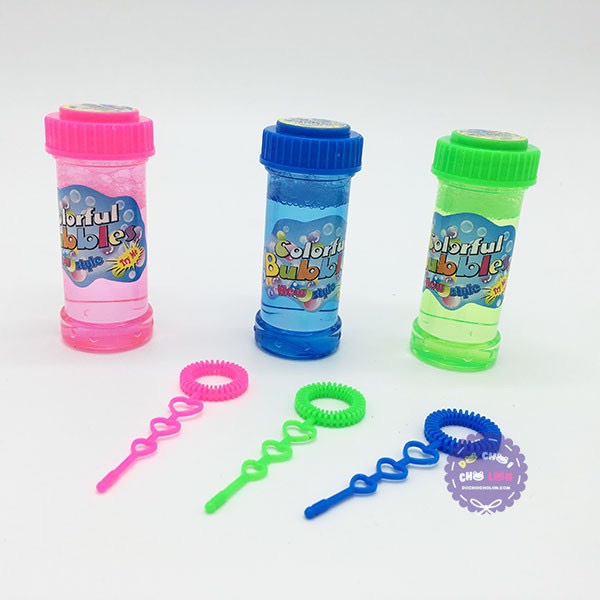 Vỉ đồ chơi 4 bình thổi bong bóng xà phòng &amp; vợt