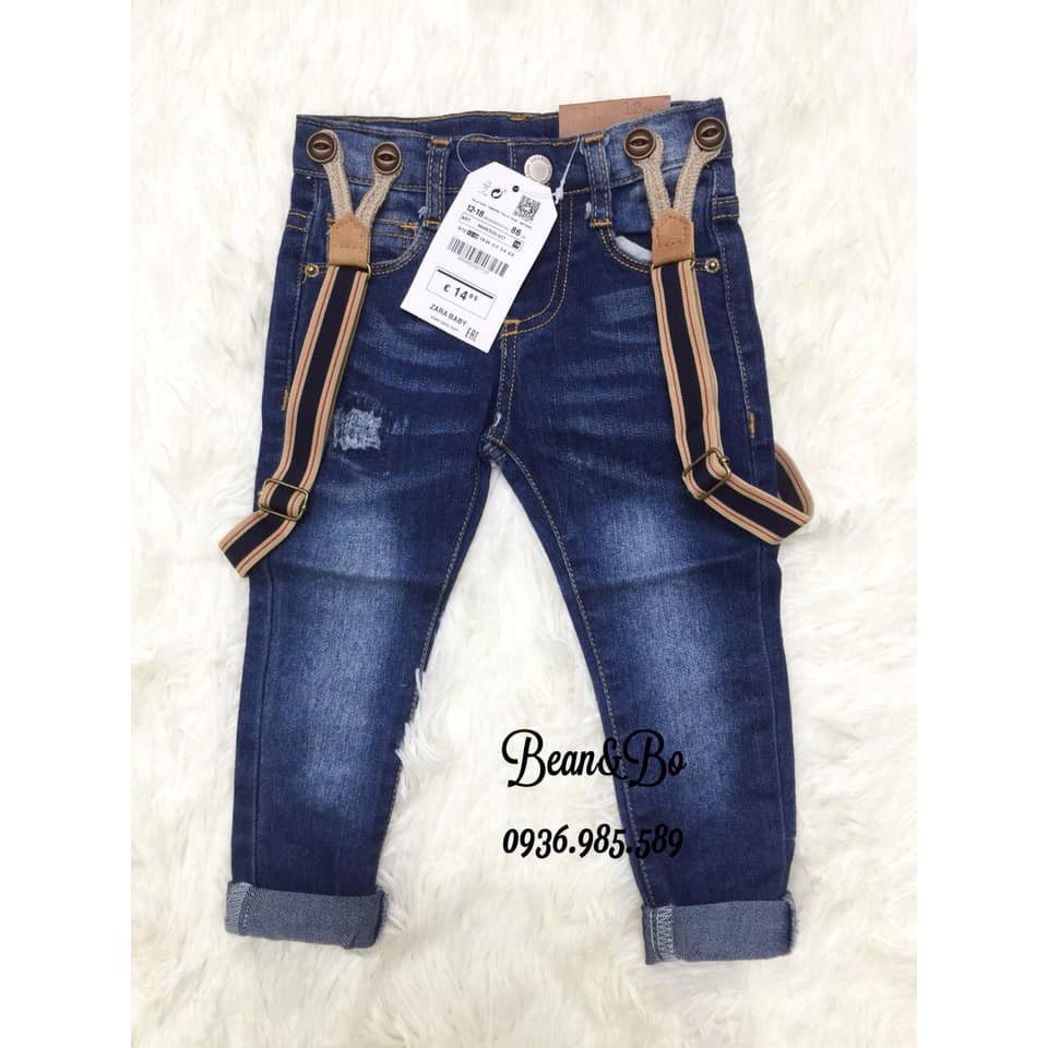 Quần jean Zara bé trai kèm đai