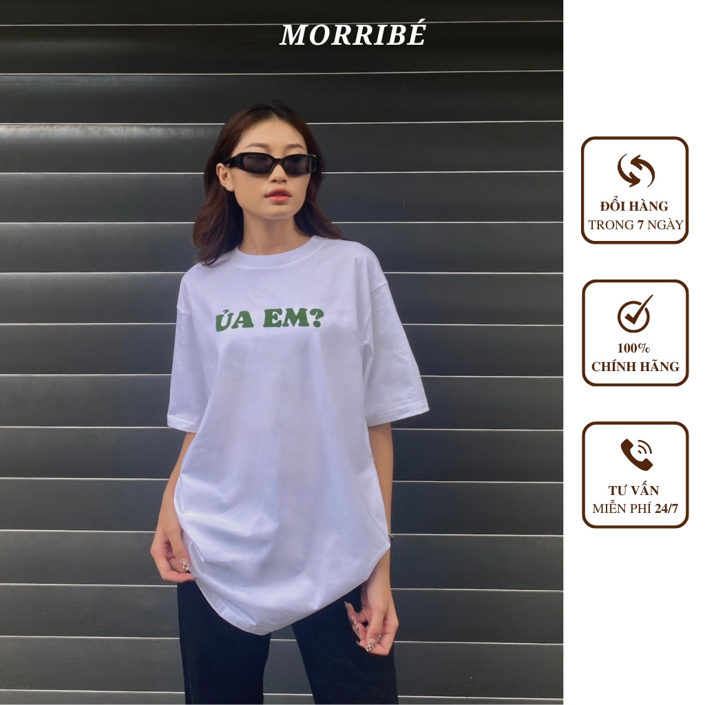 Áo thun unisex nam nữ form rộng ủa em DAILY T-SHIRT cotton 4 chiều, màu đen trắng - chính hãng